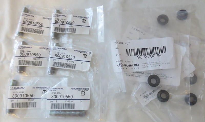 For Subaru WRX Exhaust Manifold Stud & Nut Kit Repalce 800910550 & 902370029 