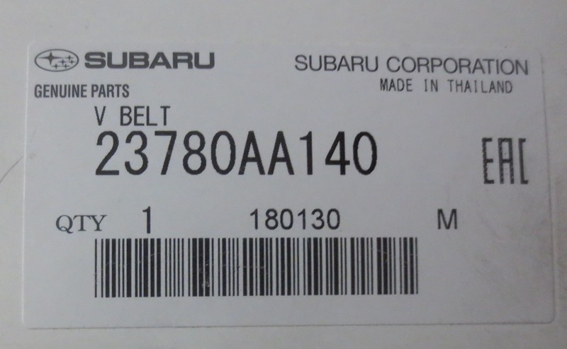 Genuine OEM Subaru Alternator Belt # 23780AA140 2015-2019 Legacy 25B 
